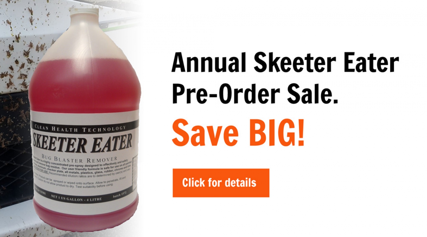 Annual Skeeter Eater Pre-order Sale.